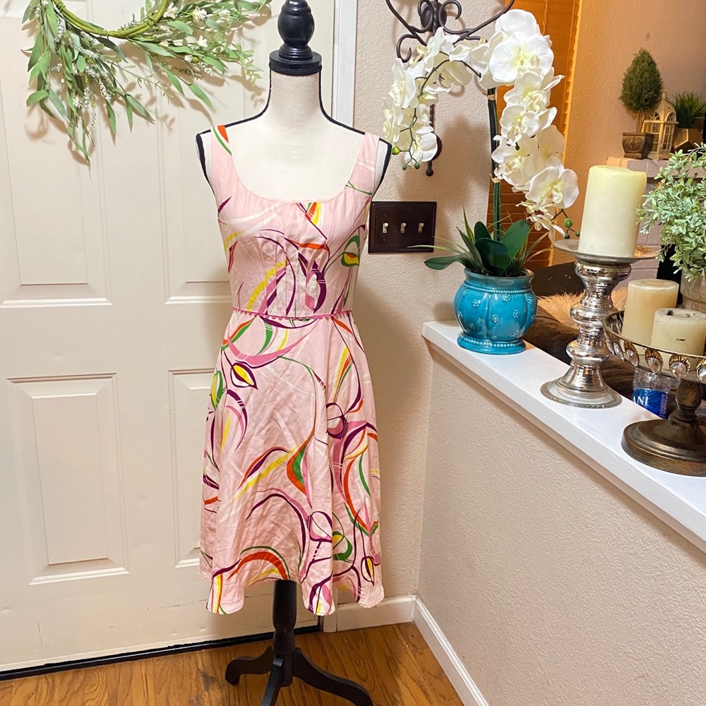 Tabitha For Anthropologie Silk Shift Style Dress